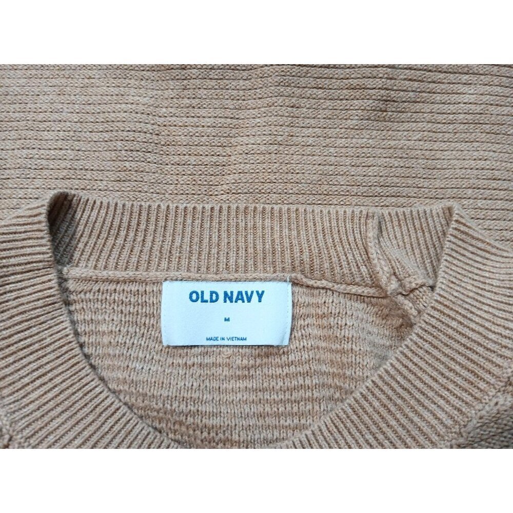 OLD NAVY forest tipped varsity round neck sweater size M. - Picture 3 of 3
